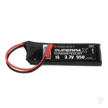 Radient LiPo 1S 950mAh 3.7V 35C JST