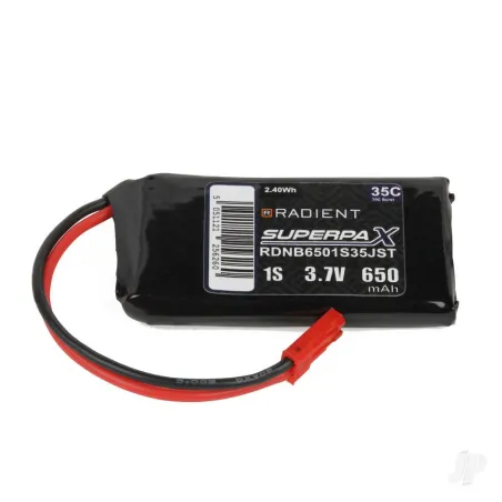 Radient LiPo 1S 650mAh 3.7V 35C JST