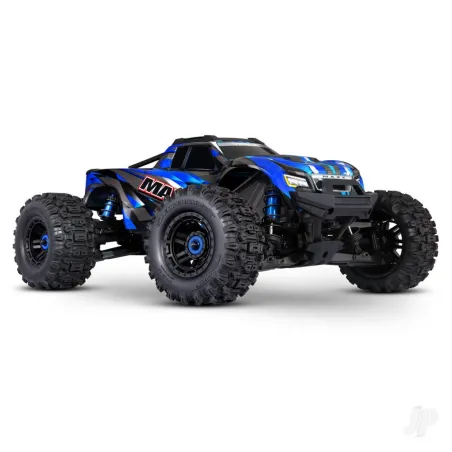 Traxxas Blue Maxx 1:10 4X4 Brushless Electric RTR Monster Truck (+ TQi 2-ch, TSM, VXL-4S, Velineon 540XL, WideMaxx)