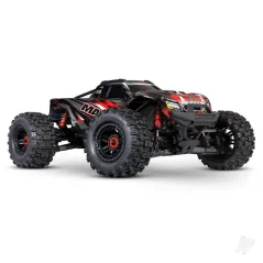Traxxas Red Maxx 1:10 4X4 Brushless Electric RTR Monster Truck (+ TQi 2-ch, TSM, VXL-4S, Velineon 540XL, WideMaxx)
