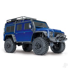 Traxxas Blue TRX-4 Land Rover Defender 1:10 4X4 Electric Trail Crawler (+ TQi 4-ch, XL-5 HV, Titan 550)