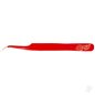 Excel Slant Point Fine Point Tweezers, Red (Carded)