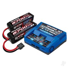 Traxxas iD Completer Pack with 1x EZ-Peak Live Dual Charger & 2x LiPo 4S 6700mAh Battery