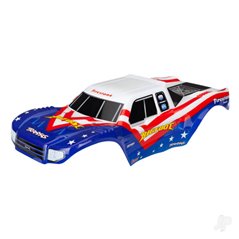 Traxxas Body, Bigfoot Red, White, & Blue, Officially Licensed replica (painted, decals applied)