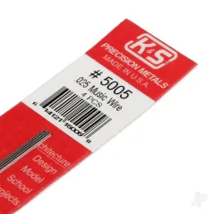 K&S .025in Music Wire (12in long) (4 pcs)