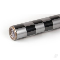 Oracover 2m ORACOVER Fun-3 Medium Chequered, Silver + Black (60cm width)
