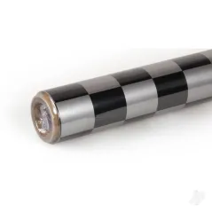 Oracover 2m ORACOVER Fun-3 Medium Chequered, Silver + Black (60cm width)