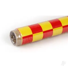 Oracover 2m ORACOVER Fun-3 Medium Chequered, Cadmium Yellow + Red (60cm width)
