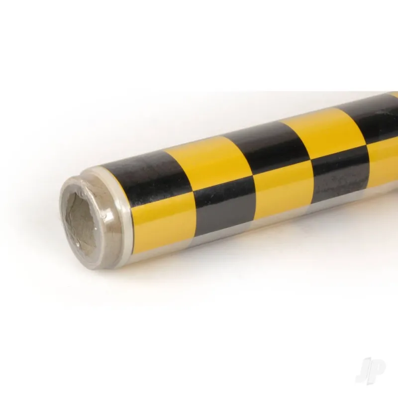 Oracover 2m ORACOVER Fun-3 Medium Chequered, Pearlescent Golden Cadmium Yellow + Black (60cm width) Oracover 2m ORACOVER Fun-3 Medium Chequered, Pearlescent Golden Cadmium Yellow + Black (60cm width)