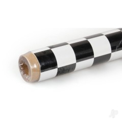 Oracover 2m ORACOVER Fun-3 Medium Chequered, White + Black (60cm width)