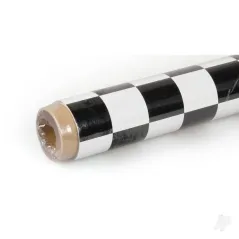 Oracover 2m ORACOVER Fun-3 Medium Chequered, White + Black (60cm width)
