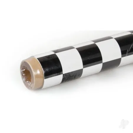 Oracover 2m ORACOVER Fun-3 Medium Chequered, White + Black (60cm width)
