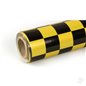 Oracover 10m ORACOVER Fun-3 Medium Chequered, Pearlescent Cadmium Yellow + Black (60cm width)
