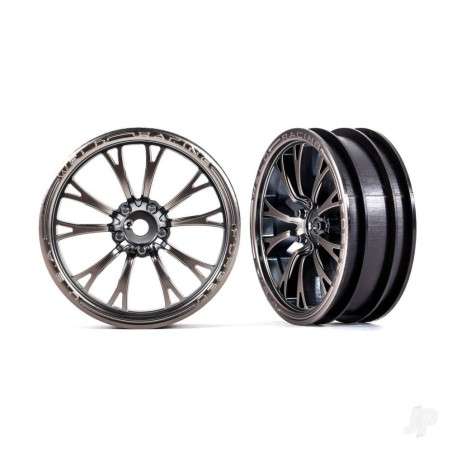 Traxxas Wheels, Weld satin black chrome (front) (2)