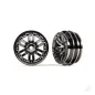 Traxxas Wheels, 1.0in (black chrome) (2)