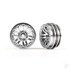 Traxxas Wheels, 1.0in (satin chrome) (2)