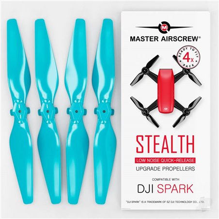 Master Airscrew 4.7x2.9 DJI Spark STEALTH Upgrade Propeller Set, 4x Blue