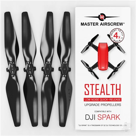 Master Airscrew 4.7x2.9 DJI Spark STEALTH Upgrade Propeller Set, 4x Black