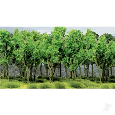 JTT Woods Edge Trees, Green, HO-Scale, (9 per pack)