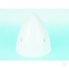 Dubro 3in Spinner, White (1 pc per package)