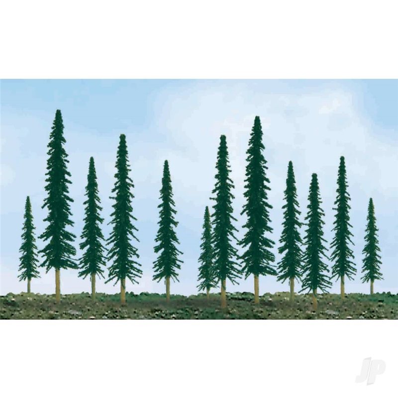 JTT Scenic Conifer, 6in to 10in, O-Scale, (12 per pack)