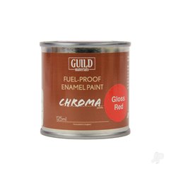 Guild Lane Chroma Enamel Fuelproof Paint Gloss Red (125ml Tin)