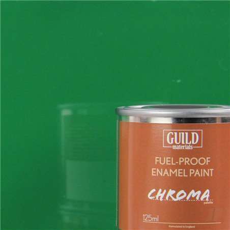 Guild Lane Chroma Enamel Fuelproof Paint Gloss Green (125ml Tin)
