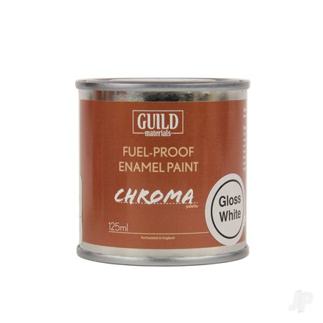 Guild Lane Chroma Enamel Fuelproof Paint Gloss White (125ml Tin)