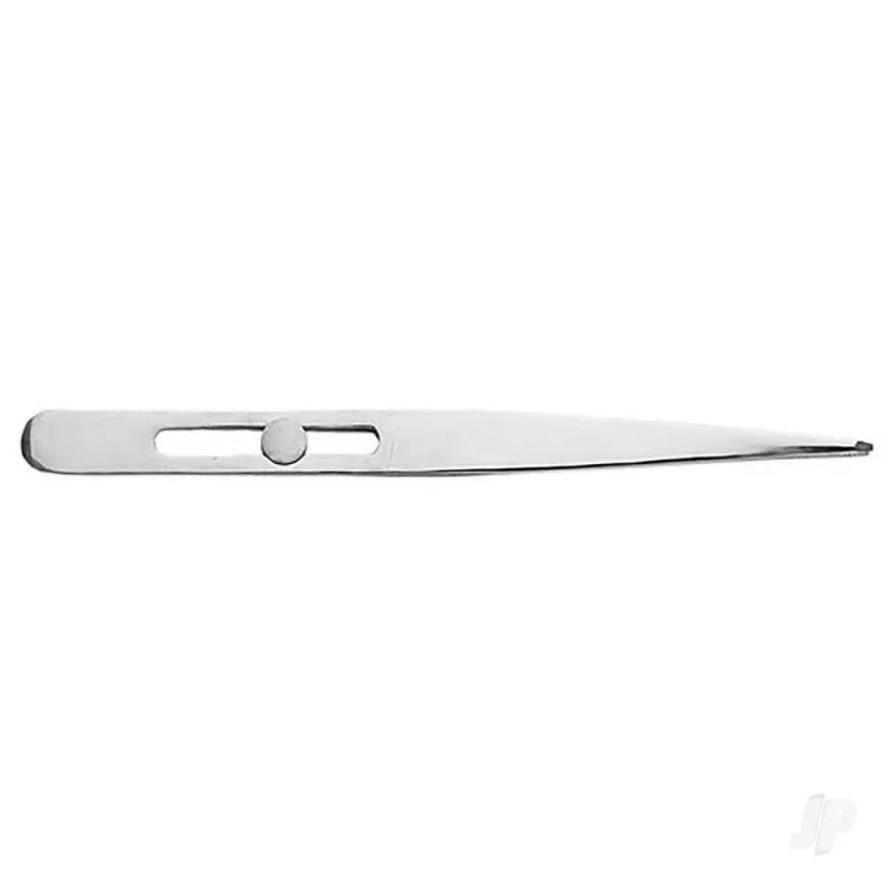 Excel 4.75in Pointed Slide Lock Stainless Steel Tweezers (Carded)