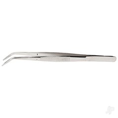 Excel 4.5in Curved Stainless Steel Tweezers (Carded)