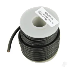 Radient Silicone Wire, 12ga, 1062 Strand, 25ft Black