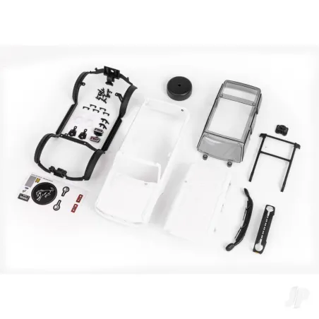 Traxxas Body, Ford Bronco (2021), complete (white, requires painting) (includes grille, side mirrors, door handles, fender flare