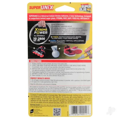 Super Glue Super Unix Gel Adhesive (0.10oz, 3g)