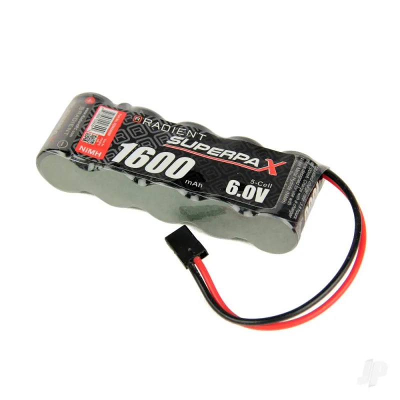 Radient NiMH 6.0V 1600mAh 2/3A SBS-Flat, Rx-JR