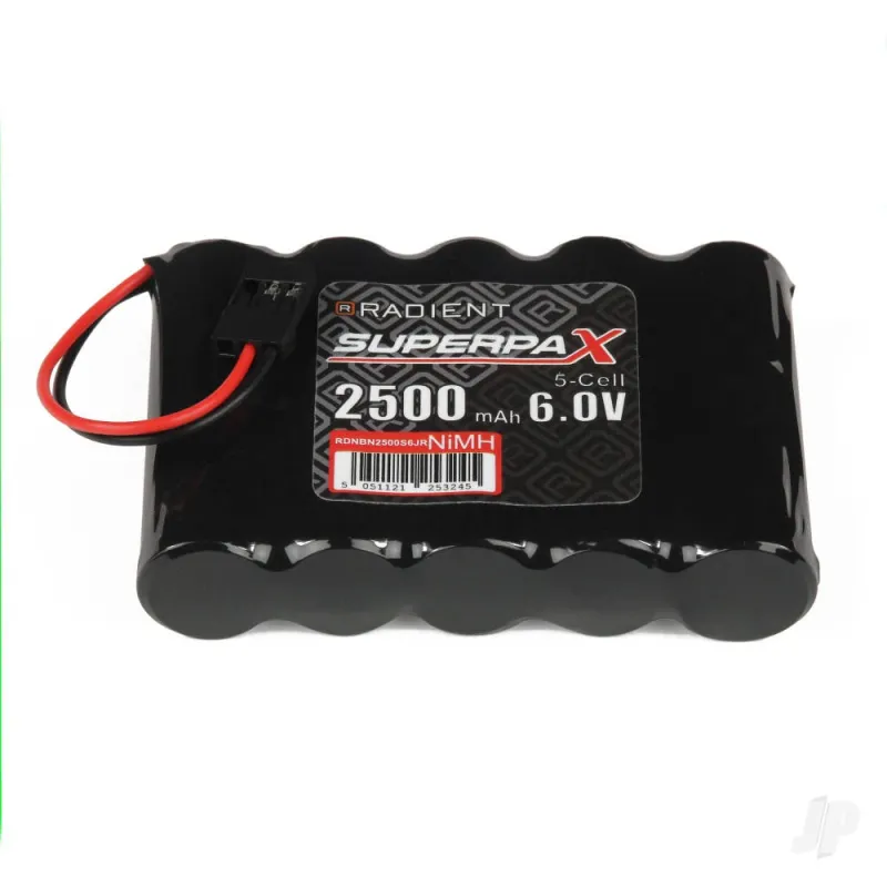 Radient NiMH 6.0V 2500mAh AA SBS-Flat, Rx-JR