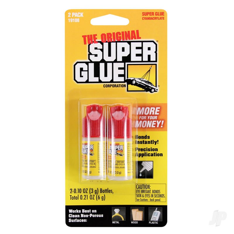 Super Glue Super Glue Plastic Bottle 2-Pack (2x 0.10oz, 3g)
