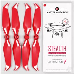 Master Airscrew MR-PH Stealth 9.5x5.7 Prop Set x4 Red for DJI PHANTOM 4 gen.