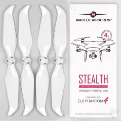 Master Airscrew MR-PH Stealth 9.5x5.7 Prop Set x4 White for DJI PHANTOM 4 gen.