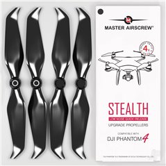 Master Airscrew MR-PH Stealth 9.5x5.7 Prop Set x4 Black for DJI PHANTOM 4 gen.
