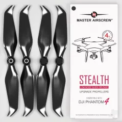 Master Airscrew MR-PH Stealth 9.5x5.7 Prop Set x4 Black for DJI PHANTOM 4 gen.