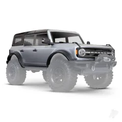 Traxxas Body, Ford Bronco (2021), complete, Iconic Silver (painted) (includes grille, side mirrors, door handles, fender flares,