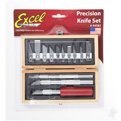 Excel Hobby Knife Set, Wooden Box (Carded)