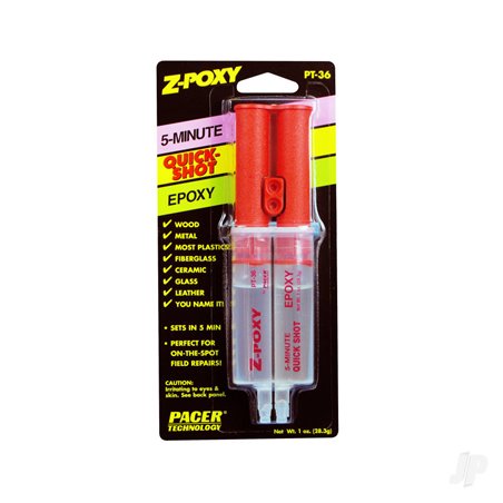 Zap PT36 Z-Poxy 5 Minute Epoxy Dual Syringe 1oz