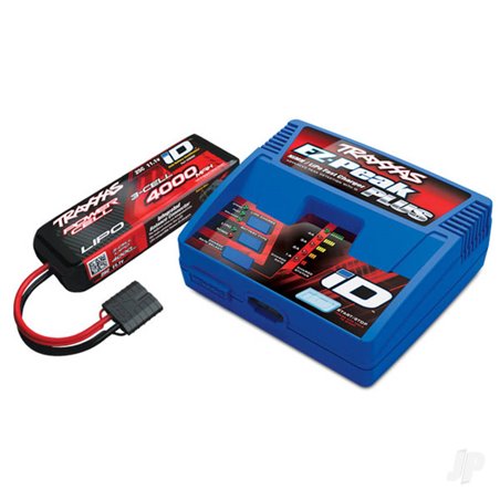 Traxxas iD Completer Pack with 1x EZ-Peak Plus Charger & 1x LiPo 3S 4000mAh Battery