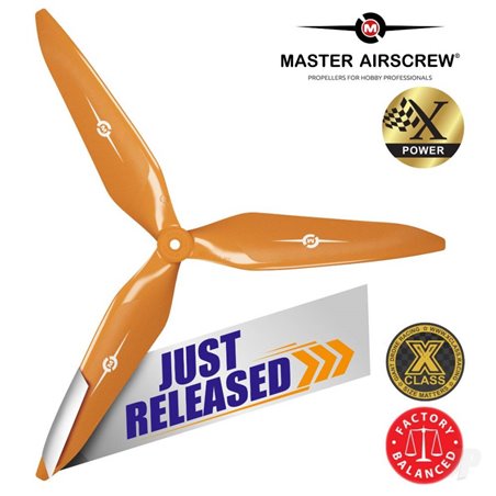 Master Airscrew 3X Power - 12x11 Propeller (CW) Rev./Pusher Orange