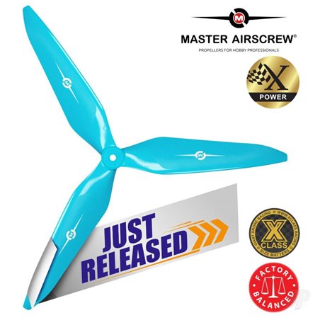 Master Airscrew 3X Power - 12x11 Propeller (CW) Rev./Pusher Blue