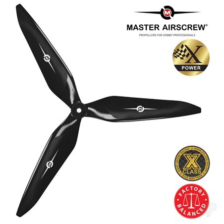 Master Airscrew 11x10 3X Power X-Class Giant Racing Drone Propeller (CW) Reverse/Pusher Black