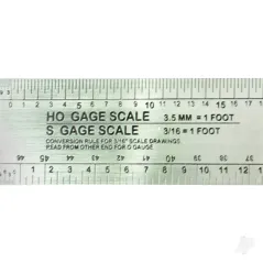 Excel 12in Scale Model Railroad Reference Ruler