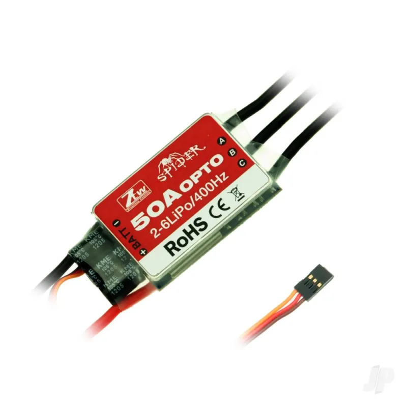 ZTW Spider 50A Opto 12V ESC (2-6 Cells)