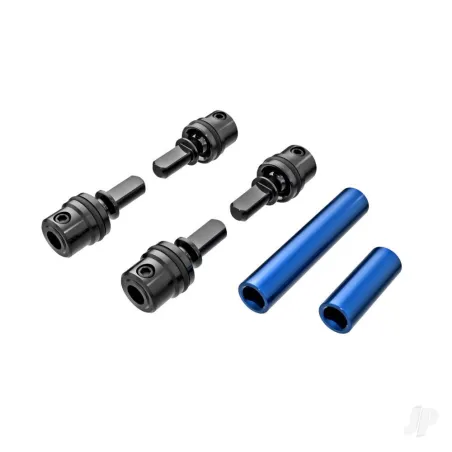 Traxxas Driveshafts, Center, male (metal) (4)/ Driveshafts, Center, female, Aluminium 6061-T6 (blue-anodised) (front & rear)
